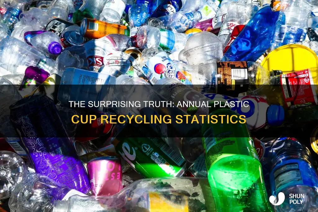 how many plastic cups are recycled each year