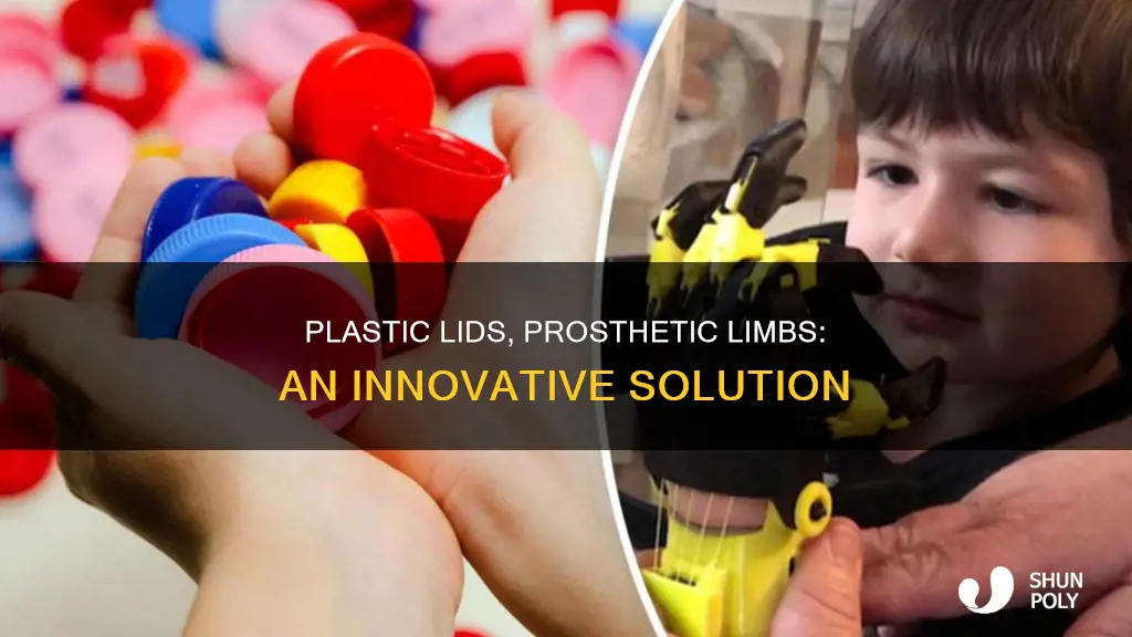 how many plastic lids prosthetic limbs