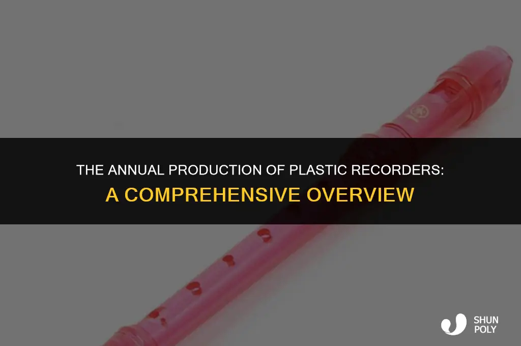 how many plastic recorders are made each year