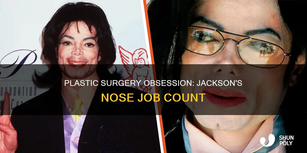 how many plastic surgeies on jacksons nose