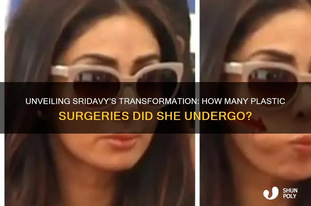 how many plastic surgeries sridavy did