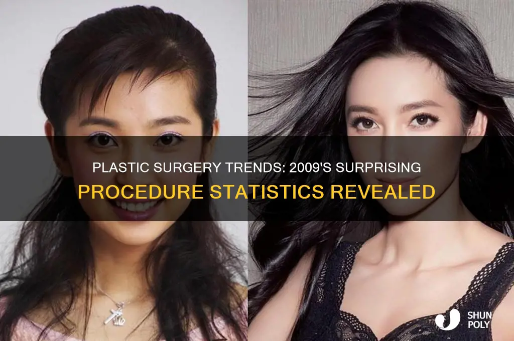 how many plastic surgeries took place in 2009