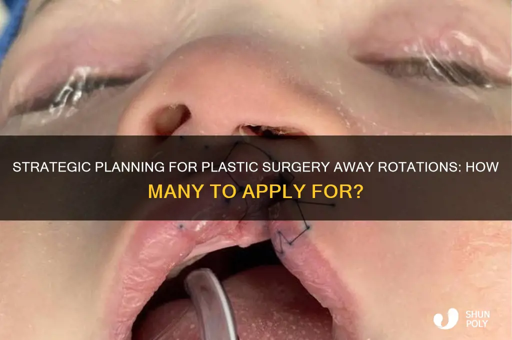 how many plastic surgery away rotations to apply for