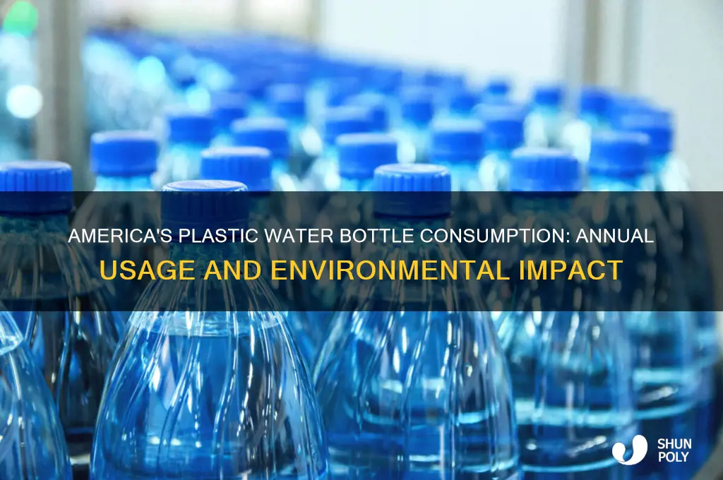 how many plastic water bottles a year used america