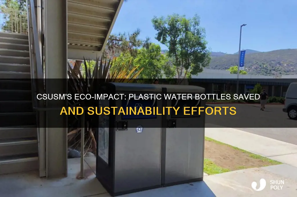 how many plastic water bottles has csusm saved