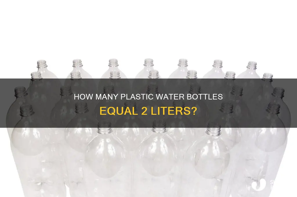how many plastic water bottles is 2 liters