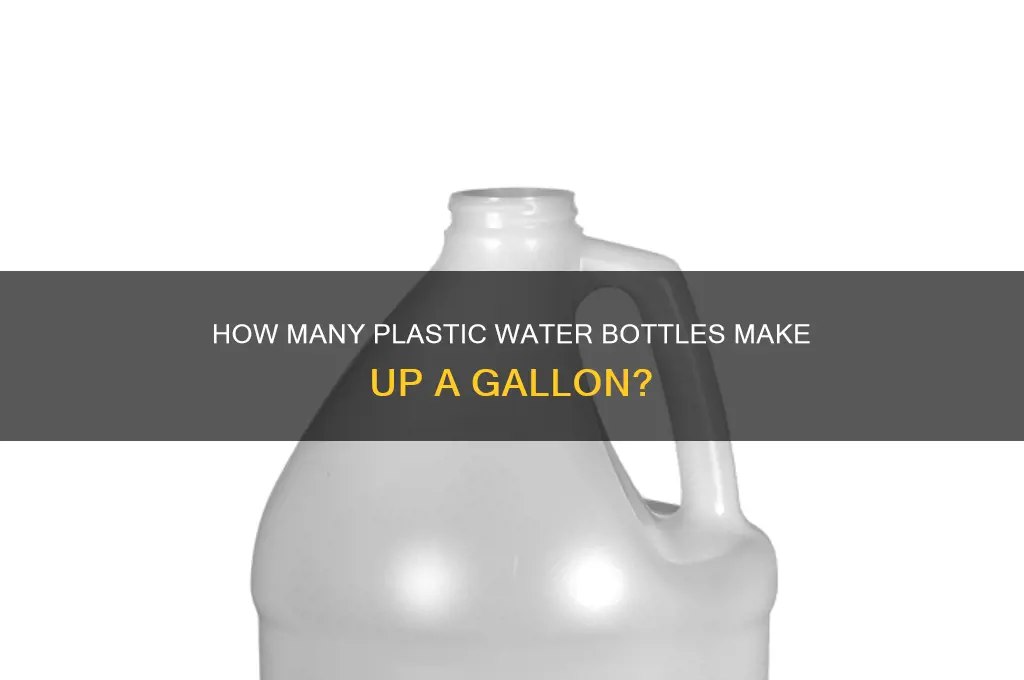 how many plastic water bottles is a gallon