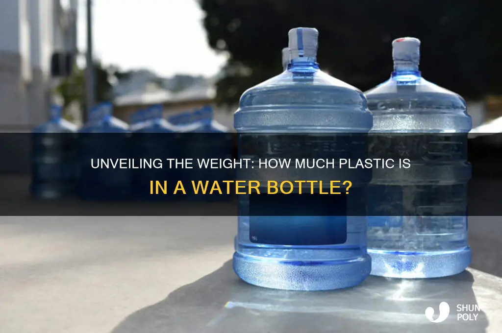how many pounds of plastic in one plastic water bottle