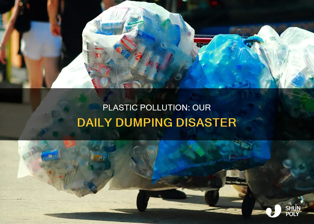 how many pounds plastic dumped every day