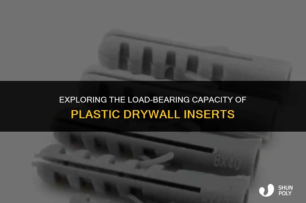 how many pounds will a plastic drywall insert hold