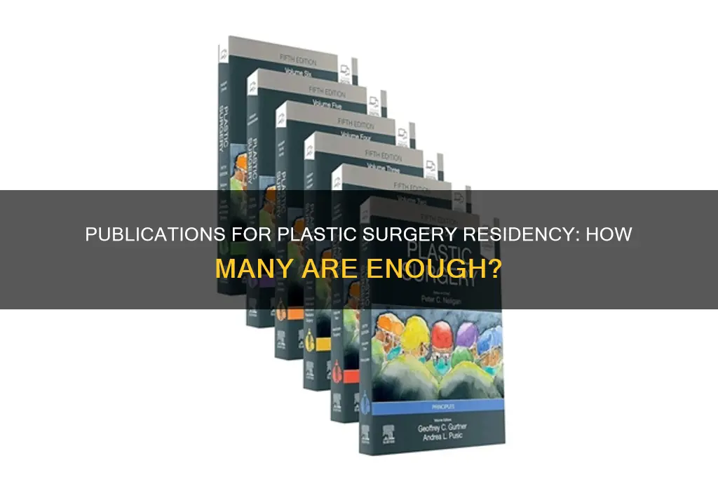 how many publications for plastic surgery residency