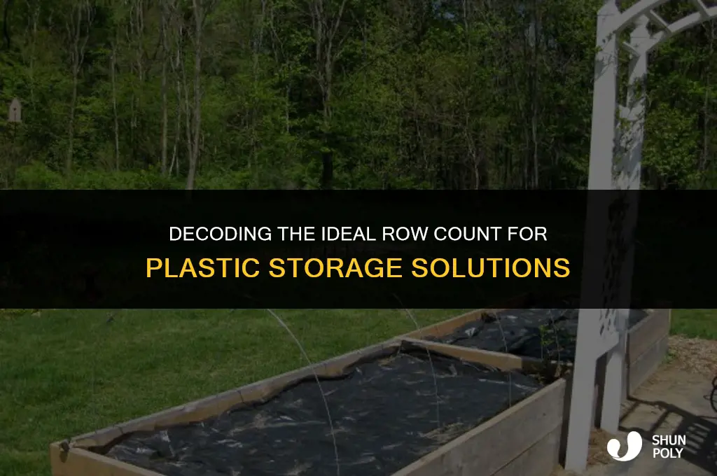 how many rows for plastic