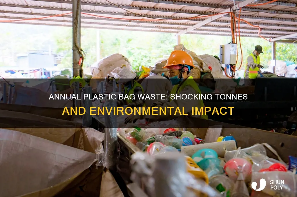how many tonnes a year in plastic bags