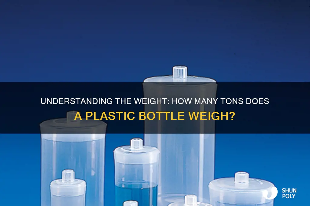 how many tons is a plastic bottle