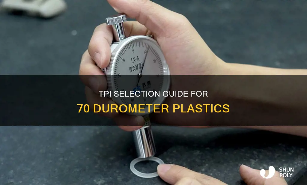 how many tpi for 70 durometer plastics