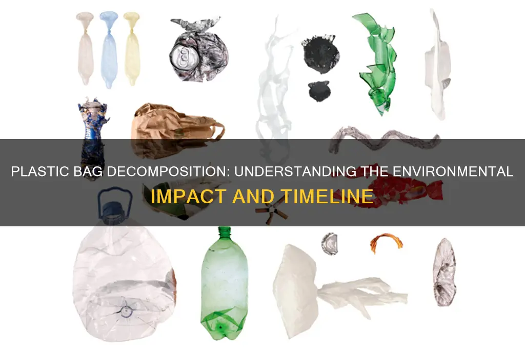 how many years does a plastic bag tkae to decompose