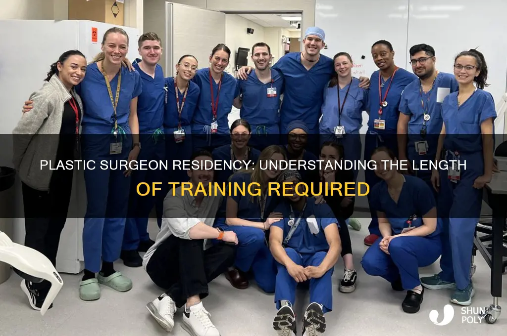 how many years of residency for a plastic surgeon