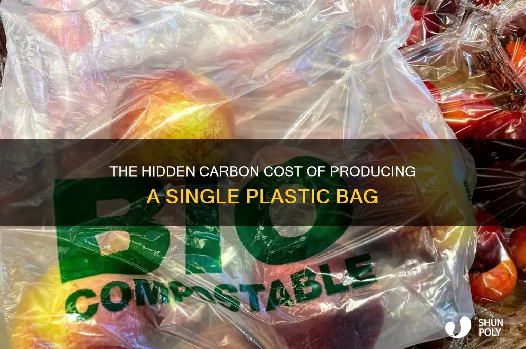 how mech co2 does making one plastic bag cost