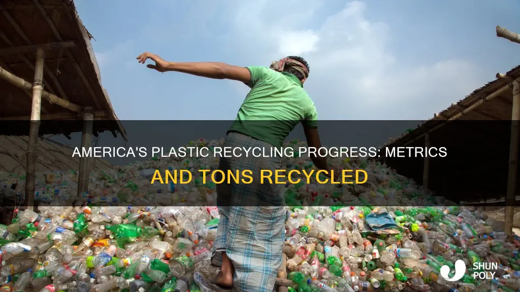 how mny metris tons on plastic recycled in america