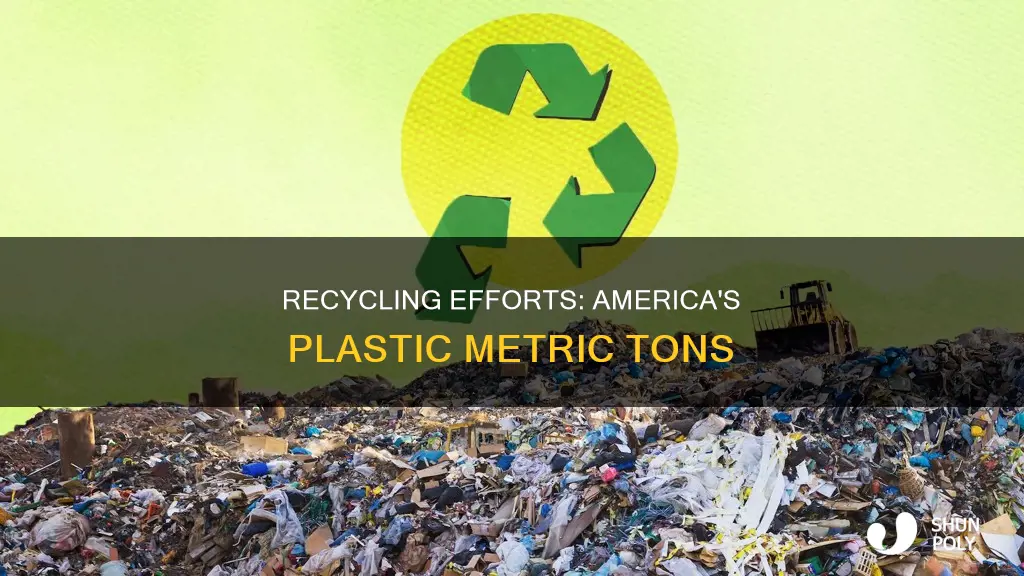 how mny metris tons on plastic recycled in america