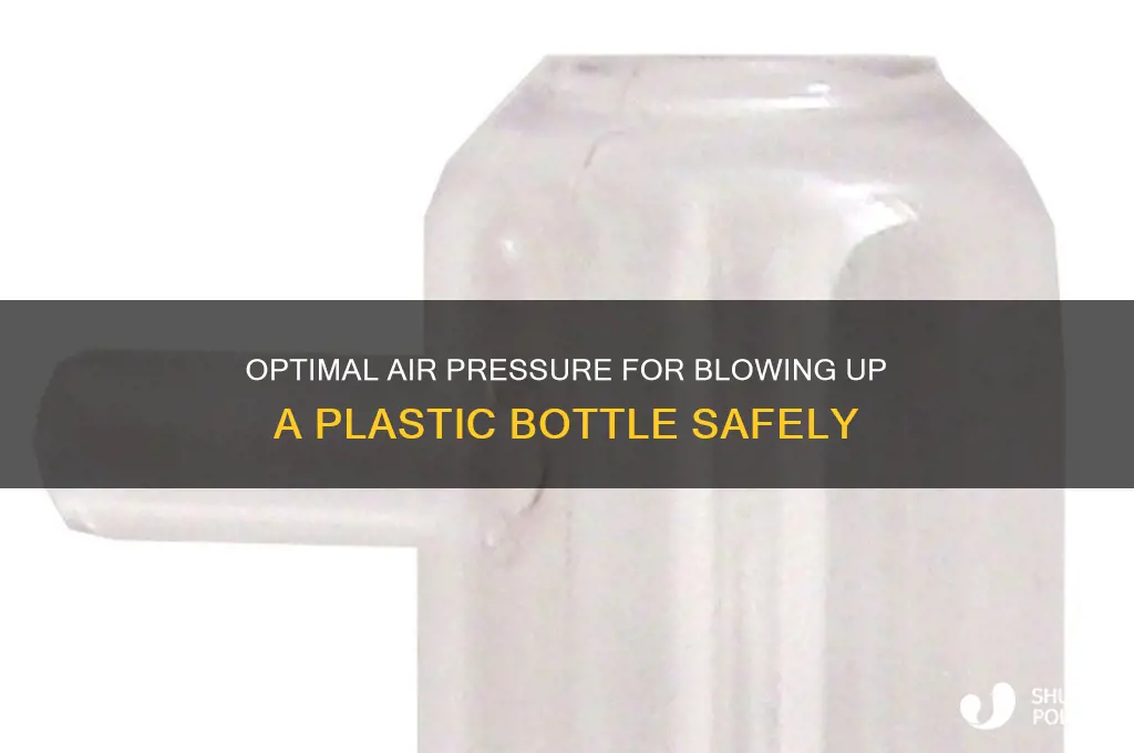 how much air pressure to blow up a plastic bottle