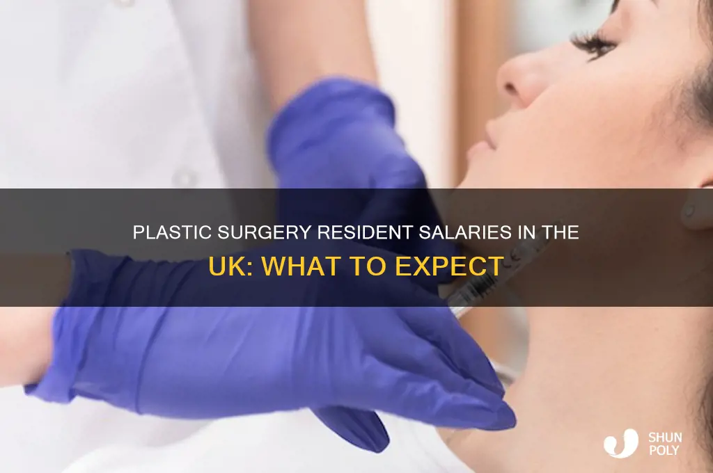 how much are plastic surgery residents paid in uk