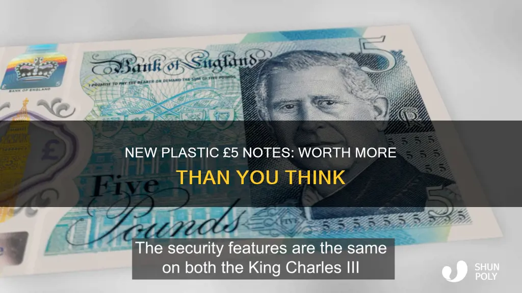 how much are the new plastic 5 notes worth