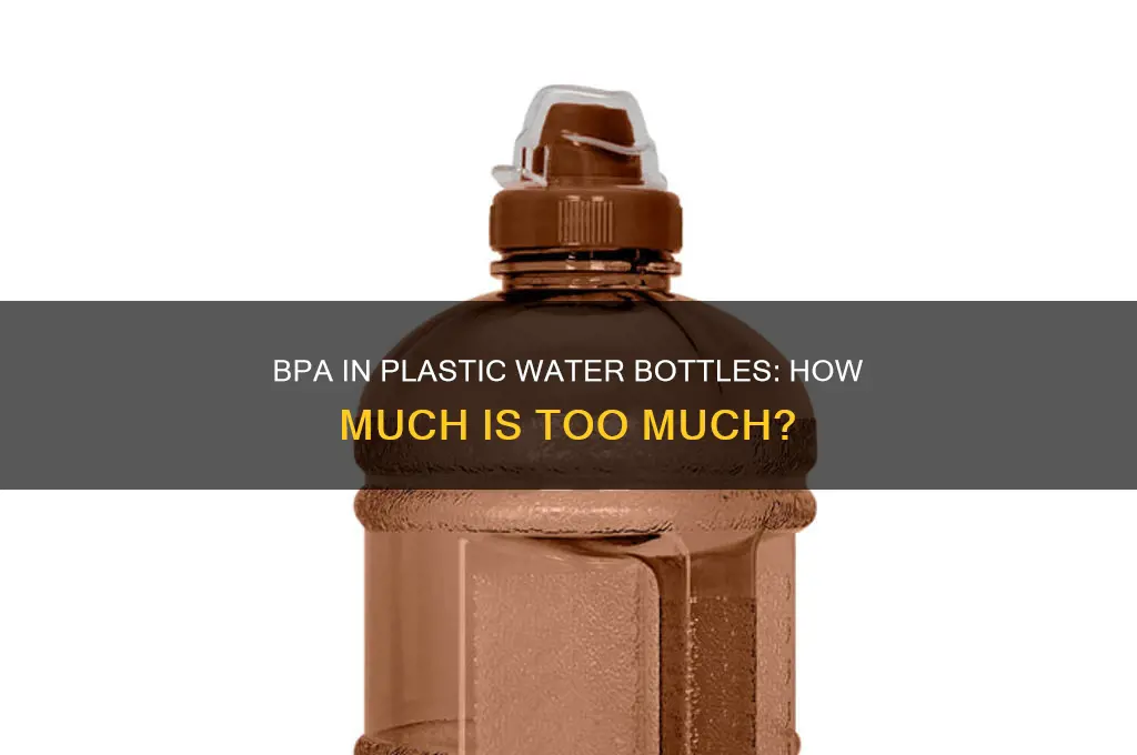 how much bpa is in plastic water bottles
