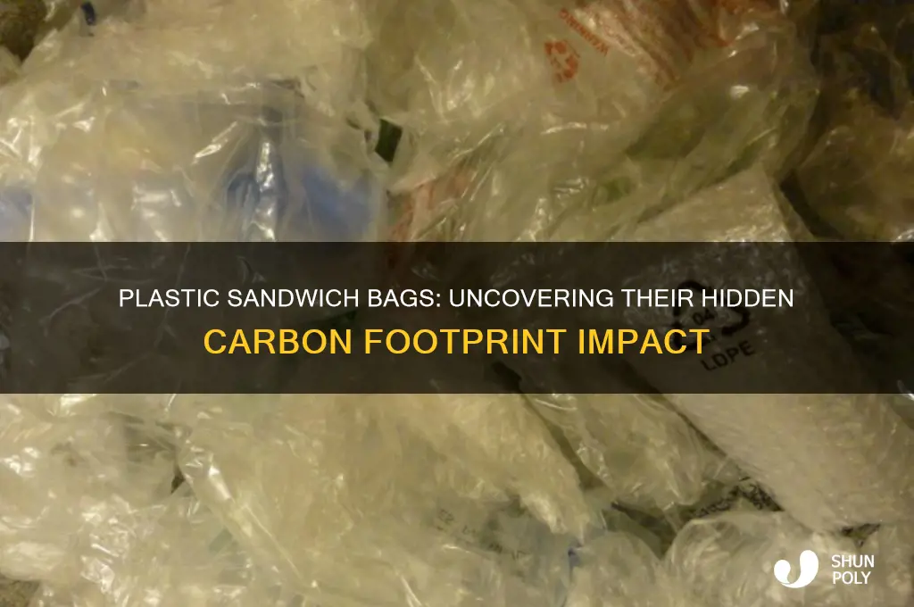 how much carbon footprint does a plastic sandwich bag