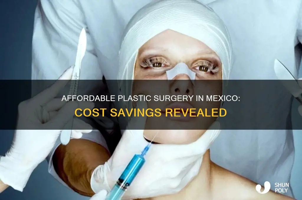 how much cheaper is plastic surgery in mexico