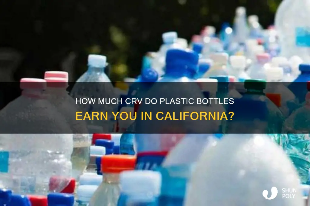 how much crv for plastic bottles