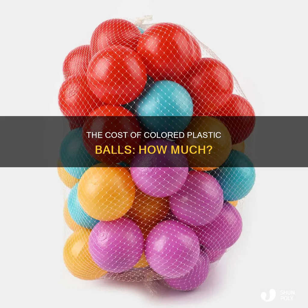 how much do colord plastic balls cose