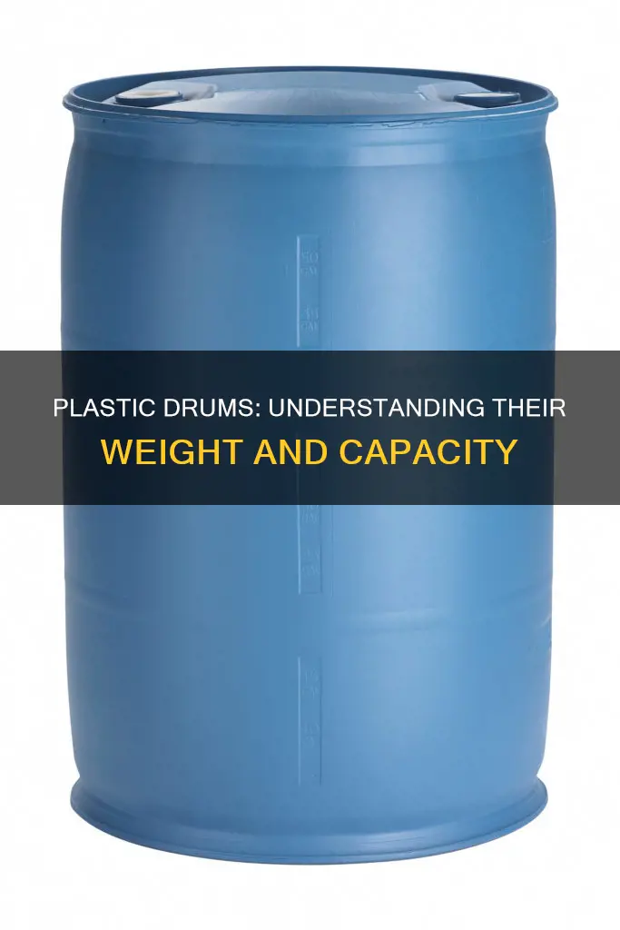 how much do plastic drums weigh