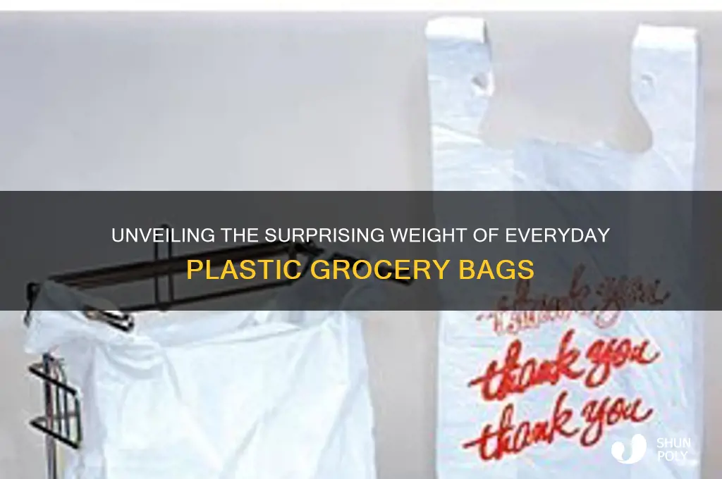 how much do plastic grocery bags weigh