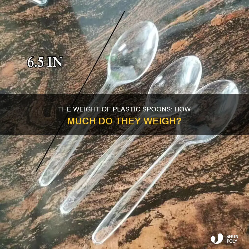 how much do plastic spoons weigh