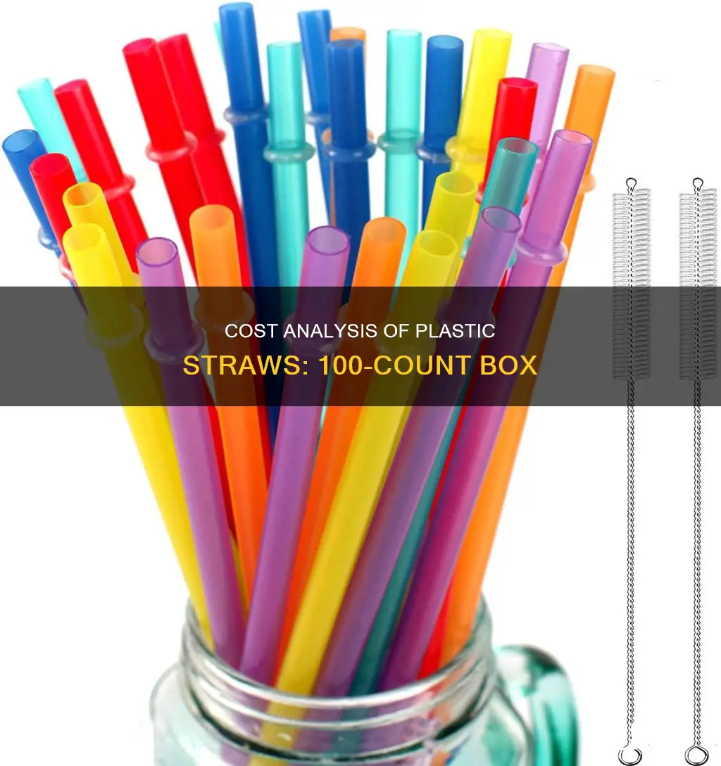 how much do plastic straws cost per box of 100