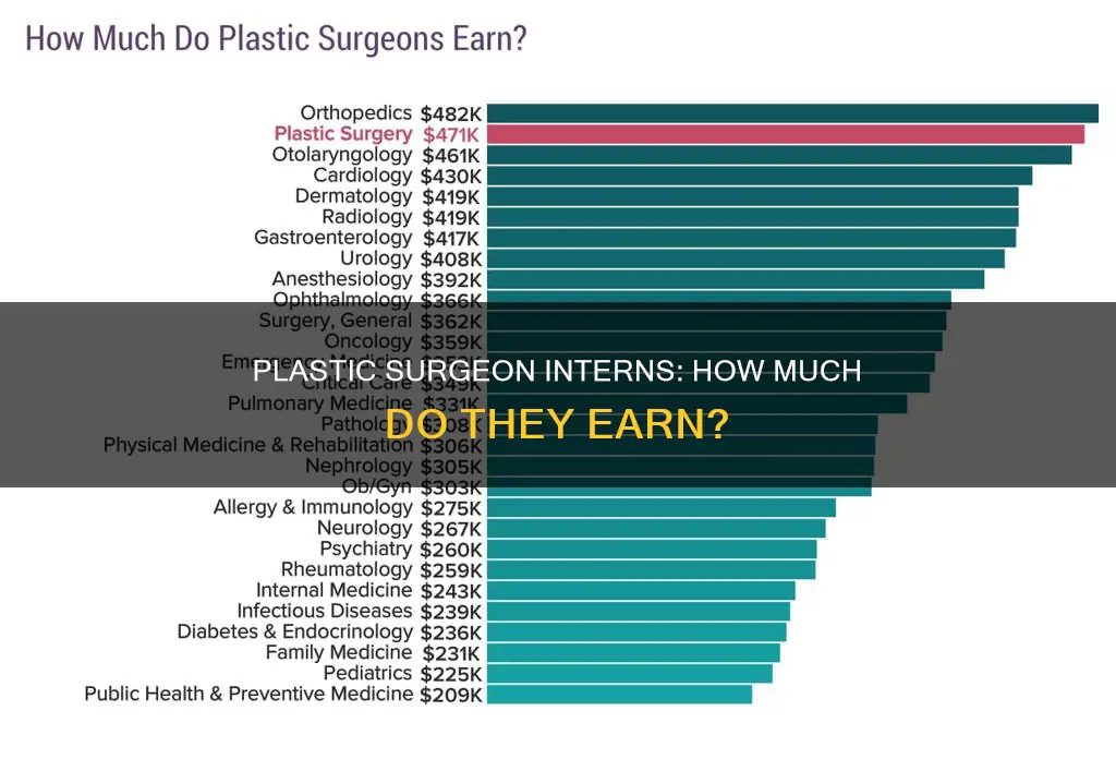 how much do plastic surgeon interns make