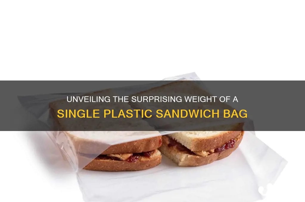 how much does 1 plastic sandwhich bag weight