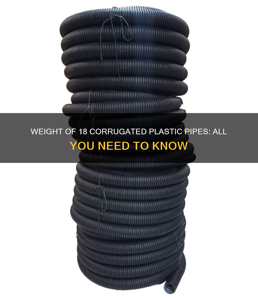 how much does 18 corrugated plastic pipe weight