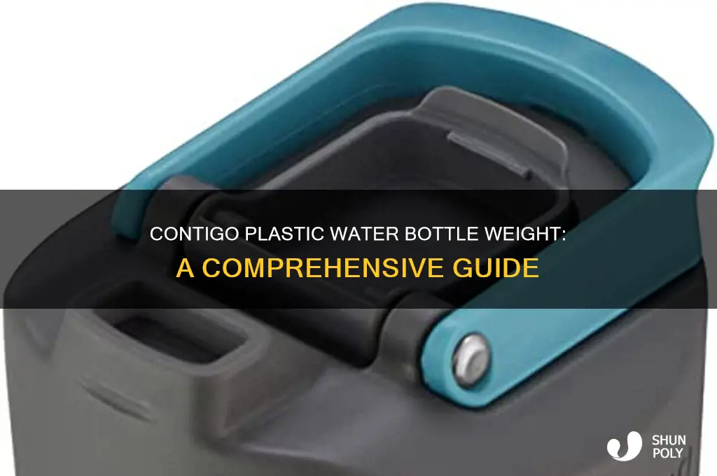 how much does a contigo plastic water bottle weigh