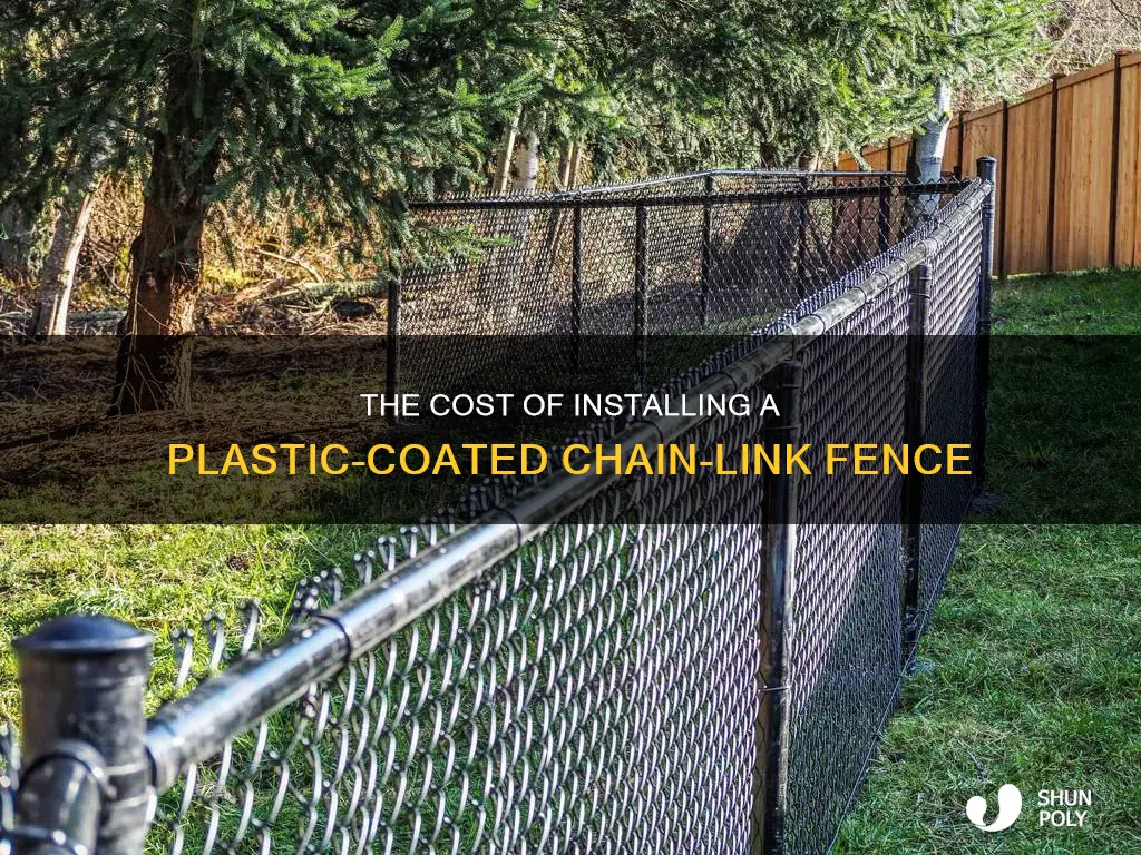 how much does a plastic coated chain link fence cost