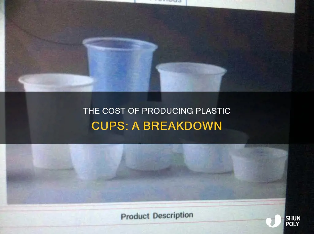 how much does it cost to make a plastic cup