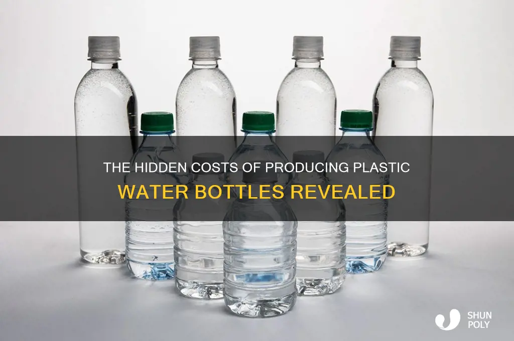 how much does it cost to make plastic water bottles
