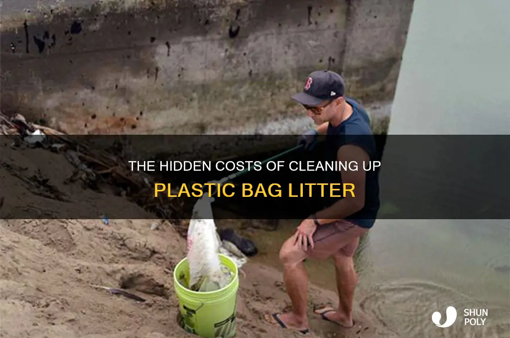 how much does plastic bag litter clean up cost