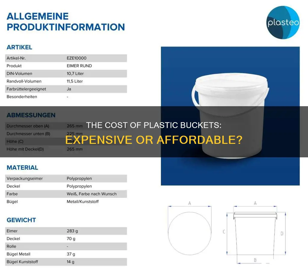 how much does plastic bucket cost