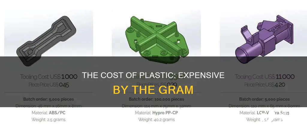 how much does plastic cost per gram