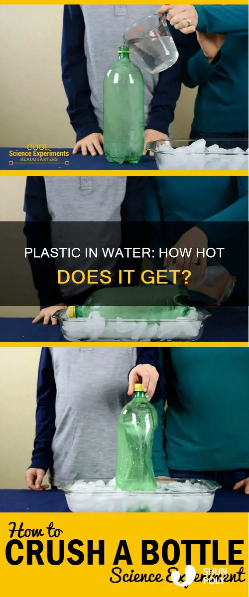 how much does plastic heat up in water