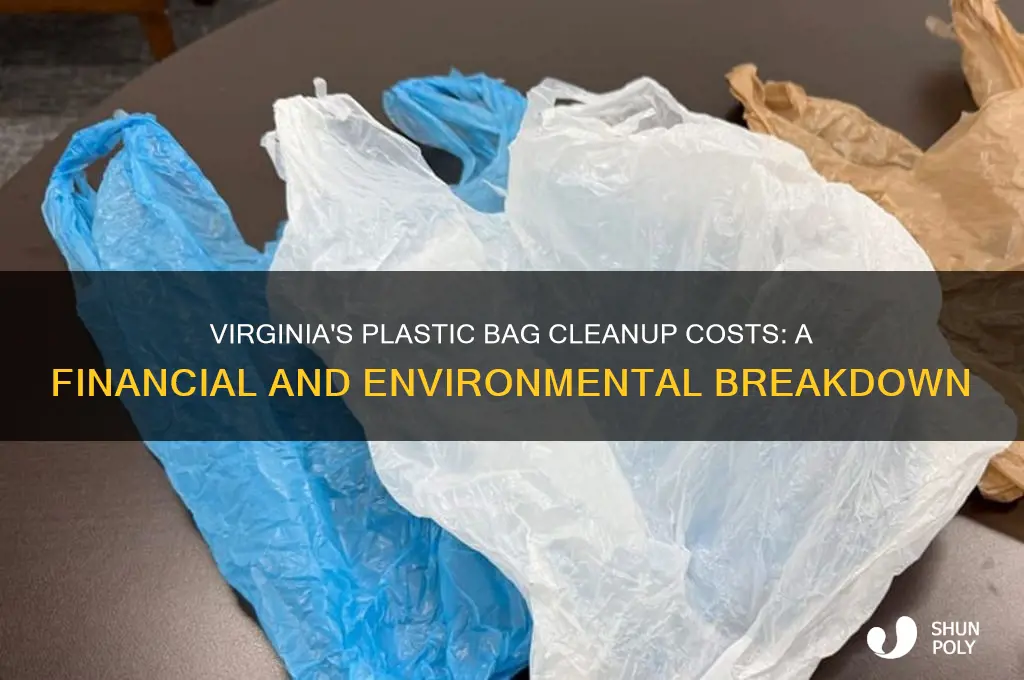 how much does virginia spend to clean plastic bags