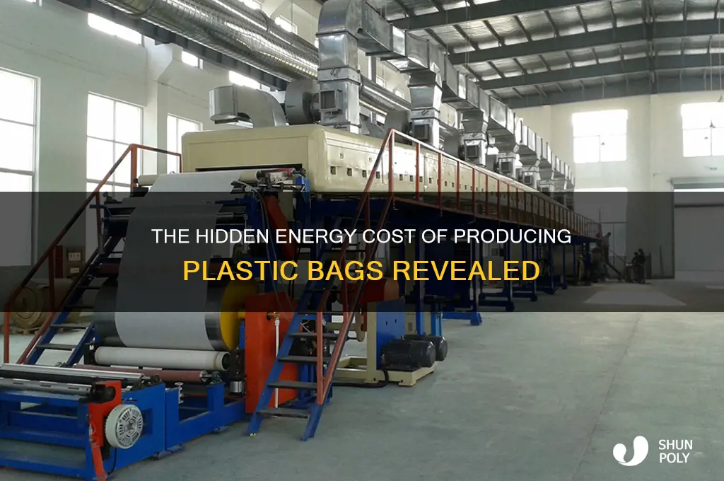 how much energy do plastic bags require to make