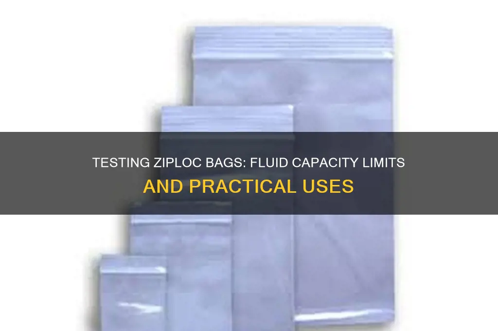 how much fluid does the plastic ziploc bag hold